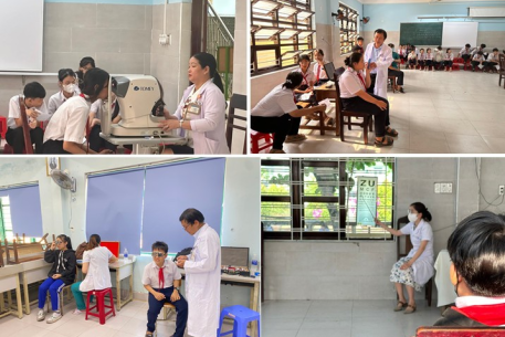 Triển khai khám chuyên khoa Mắt cho học sinh các trường học trên địa bàn huyện Hoà Vang