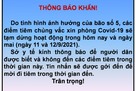 THÔNG BÁO KHẨN TẠM NGỪNG TIÊM CHỦNG!