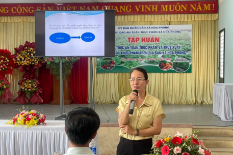 Hòa Phong tổ chức tập huấn công tác đảm bảo an toàn thực phẩm và truy xuất nguồn gốc thực phẩm