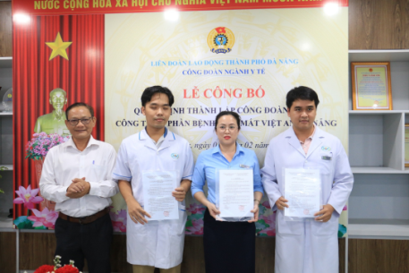 Công bố Quyết định thành lập Công đoàn cơ sở Công ty cổ phần Bệnh viện Mắt Việt An