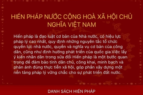 Tổ chức lấy ý kiến Nhân dân về dự thảo Nghị quyết sửa đổi, bổ sung một số điều của Hiến pháp nước Cộng hòa xã hội chủ nghĩa Việt Nam năm 2013
