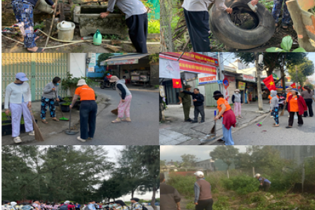 03 phường Hải Vân, Liên Chiểu và Hòa Khánh đồng loạt ra quân dọn dẹp vệ sinh môi trường, phòng chống bệnh Sốt xuất huyết