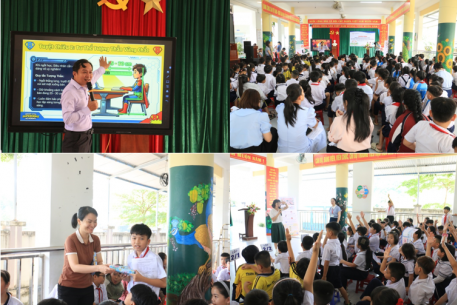 Khám sàng lọc và truyền thông dự phòng, phát hiện sớm tật khúc xạ cho học sinh  Trường Tiểu học Hòa Bắc