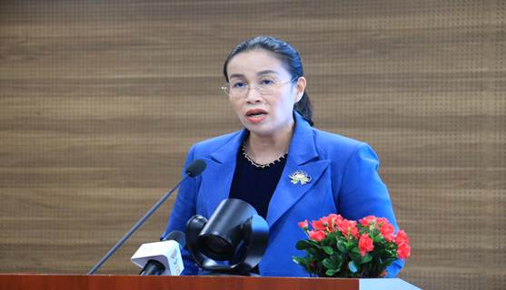 Phó Chủ tịch UBND thành phố Nguyễn Thị Anh Thi phát biểu chỉ đạo tại hội nghị