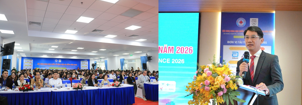 TS.BS. Lê Đức Nhân – Giám đốc Bệnh viện Đà Nẵng phát biểu khai mạc Hội nghị Khoa học Quốc tế năm 2026