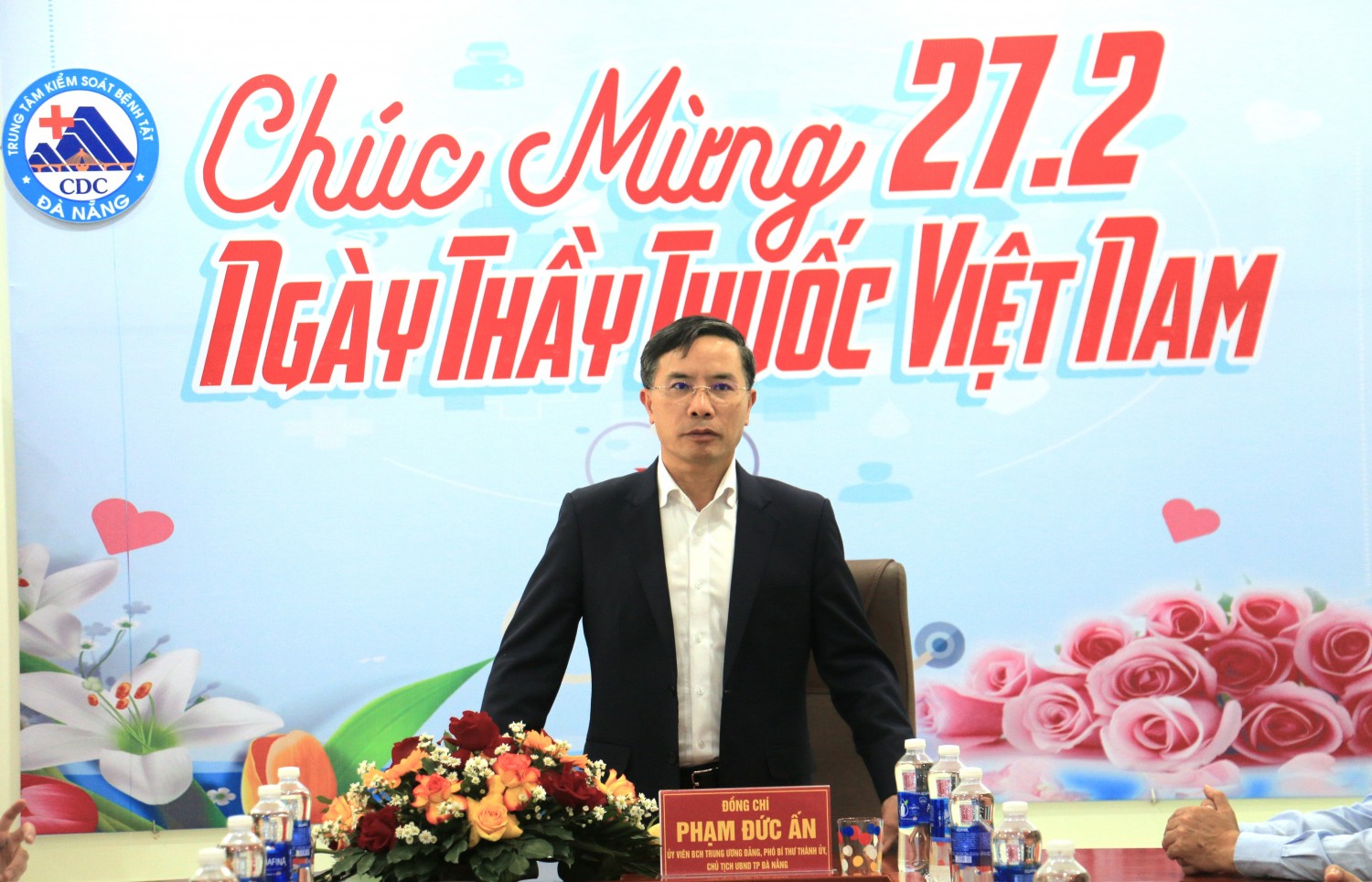 Chủ tịch UBND thành phố Phạm Đức Ấn phát biểu chúc mừng CDC Đà Nẵng. ​​​​​​​