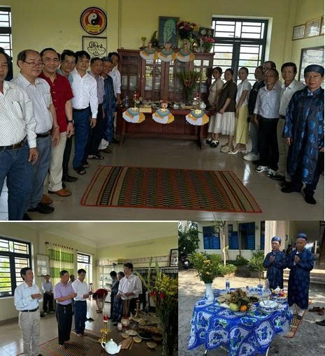 Nghi lễ giỗ được tổ chức tại trụ sở Hội Đông y huyện Hoà Vang (cũ)