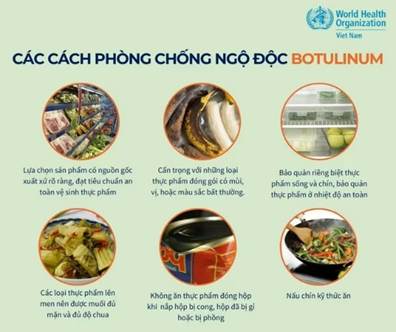 WHO khuyến cáo cách phòng chống ngộ độc botulinum