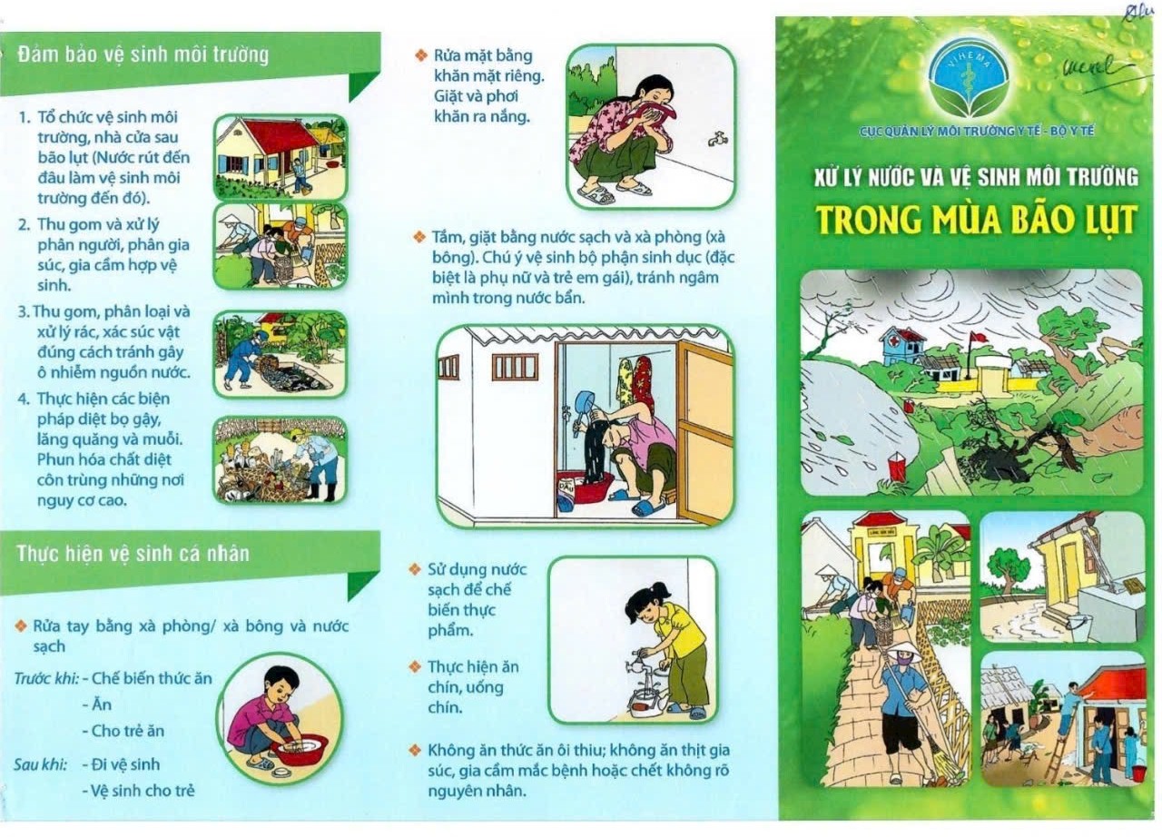 Xử lý nước và vệ sinh môi trường trong mùa bão lụt